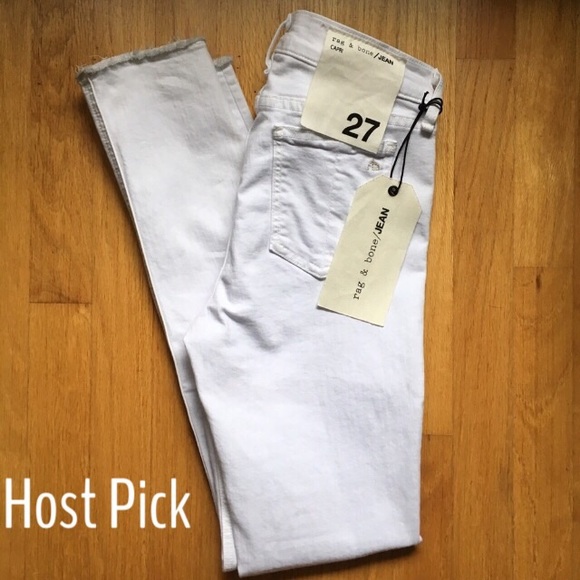 rag & bone Denim - HP NEW Rag & Bone white jeans Blanc Capri  Fray 27